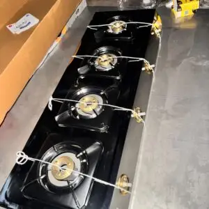 FOUR BURNER GAS STOVE WITH GLASS TOP