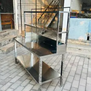 STAINLESS STEEL SERVICE TABLE