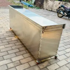 stainless steel counter