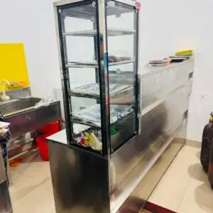 juice counter with sancks display counter