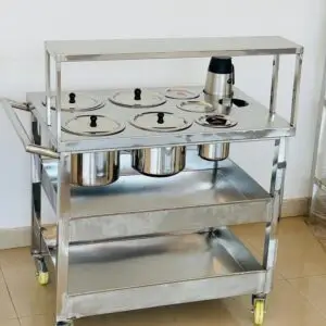 Stainless steel masala trolley