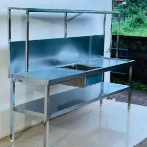 stainless steel commercial food counter
