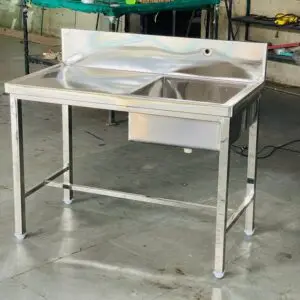 Stainless steel single kitchen sink table